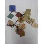 Horse Racing, A collection of 15 pre war cardboard Racing Badges, including now defunct tracks,