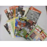 a collection of England U21 (59) international programmes, 1976 to 2005 - 40 Homes, 1977 to 2004 -