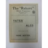 1929/30 New Brighton v Tranmere Rovers, a programme from the game played on 26/12/1929, folded, sl