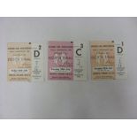 1966 World Cup, for 3 tickets games played at Middlesbrough, in very good condition, 12/07/1966,