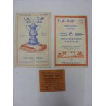 1950/51 FA Cup Semi-Final, Newcastle Utd v Wolverhampton Wanderers, a pair of programmes from the