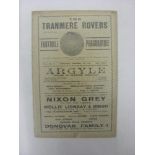 1913/14 Tranmere Rovers v Crewe, a programme from the game played on 28/02/1914, ex bound volume