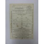 1886/1887 Everton v Padiham, a card/programme from the game played on 14/05/1887