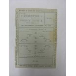 1886/1887 Everton v Partick Thistle, a programme/card for the game played on 01/01/1887