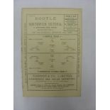 1886/1887 Bootle v Northwich Victoria, a programme/card from the game played on 05/03/1887