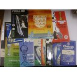 Football Programmes x 30 all with match tickets, includes 1967 L Cup Final Q.P.R v W.B.A, 1975