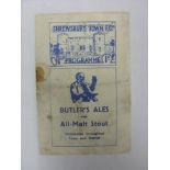 1938/39 Shrewsbury Town v Gainsborough Trinity, a programme from the game played on 08/10/1938, rust