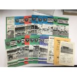 Hereford Utd, a collection of 16 pre-league, Hereford Utd, football programmes, mainly homes