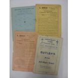 1936/37 Shrewsbury Town, Blues v Reds, a single sheet programme from the trial match played on 15/