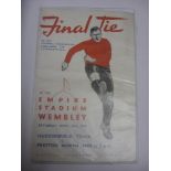 1938 FA Cup Final, Huddersfield v Preston, a programme from the game played on 30/04/1938 (folded)