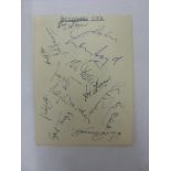 1953 Birmingham City, an autograph album page, with 13 original signatures