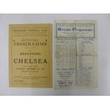 1945/1946 Chelsea V Brentford, A Pair Of Football Programmes, Home & Away From The Football League