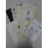 Tranmere Rovers, a collection of 9 Dinner menu's, many autographed by past stars, with other