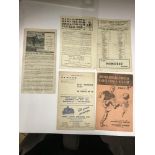 1948/49 Tranmere Rovers, a collection of 5 away football programmes, Darlington, Rotherham,