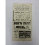 1936/37 Marine AFC v Lancaster Town, a programme from the game played on 19/12/1936