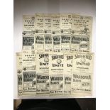 Sheffield Utd, a collection of 12 home football programmes in various condition, 1948/49 (4)