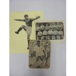 A collection of football autographs in various condition, England team group, circa 1960, with 7