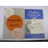 FA Charity Shield, a pair of football programmes, 1950, England World Cup XI v FA Canadian XI