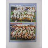 1992/93 Leeds Utd v VFB Stuttgart, a fully signed colour photograph of both teams who played in