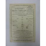1886/1887 Everton v Preston, a programme/card for the game played on 28/05/1887