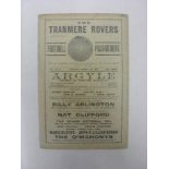 1913/1914 Tranmere v Chester, a programme from the game played on 28/03/1914, ex bound volume with