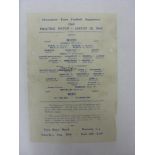 1945/46 Shrewsbury, Blues v Reds, a programme from the Trial match played on 18/08/1945, s/s, fld,