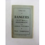 1942/1943 Rangers Football Handbook (rare wartime issue)