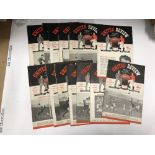 1953/54 Manchester Utd, a collection of 14 home football programmes, in various condition