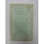 1886/1887 Bootle v Great Lever, a programme/card from the game played on 16/10/1886