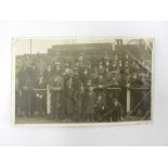 1914/1918 Postcard, Shrewsbury Town, a view of the crowd, train behind, adults and children behind