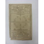 1885/1886 Everton v Sheff Wednesday, a programme/card, from the game played on 26/04/1886