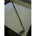 Golf Club, 1924 a Josh Taylor 'hand forged' mashie Golf Club (John's dad won the Open Golf