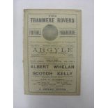 1913/14 Wirral Railway v Garston Gas Works, a programme from the Wyke Cup S/F played at Tranmere
