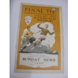 1926 FA Cup Final, Bolton v Man City, a programme from the game played on 24/06/1926, in good