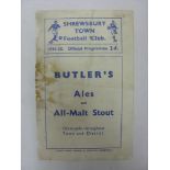 1934/35 Shrewsbury Town v Brierley Hill, a programme from the game played on 20/09/1934, rust marks,