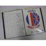Autographs, England, a collection of signatures from the 1980's, home made team sheets, 1984 South
