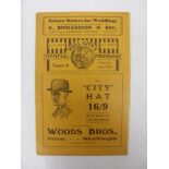 1937/38 Hull City v Tranmere Rovers, a programme from the game played on 30/04/1938