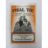 1933 Rugby League Challenge Cup Final, Huddersfield v Warrington, a programme from the game played