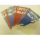 Crystal Palace 1951/2 season. A collection of 17 programmes in various conditions.,
