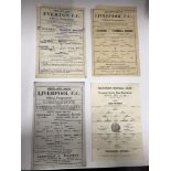 Tranmere Rovers, a collection of 4 away, wartime football programmes, in various condition, 1942/