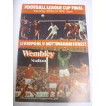 1978 FL Cup Final, Liverpool v Nottingham Forest, a programme and unused ticket from the game played