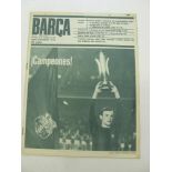 1966 UEFA (ICFC) Final, Zaragoza v Barcelona, the 'Barca' magazine reporting on the game, no