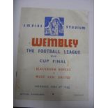 1940 Football League War Cup Final, Blackburn v West Ham United, a programme from the game played on