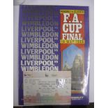 1988 FA Cup Final, Liverpool v Wimbledon, a programme and unused match ticket from the game played