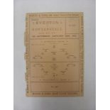 1886/1887 Everton v Rawtenstall, a programme/card from the game played on 22/01/1887