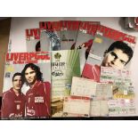 2001/02 Liverpool, a collection of all programme and tickets from the UEFA Cup Winning season (