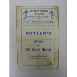 1935/36 Shrewsbury v Hednesford, a programme from the game played on 16/11/1935, folded, sl marked