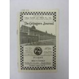 1933/1934, Fulham Versus Brentford, A Football Programme From The Fixture Played On 21/10/1933 (