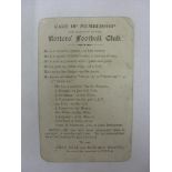 c1900 Postcard 'Rotters Football Club' (of Scotland), a printed verse/poem, card of membership, by