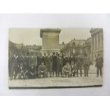 c1930 Sheffield Wednesday, a postcard from a foreign tour, all played in civvies, in very good